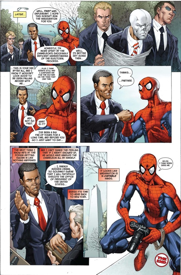 Obama, en cómic del Hombre Araña 2009-01-08-spideyobamafullpage