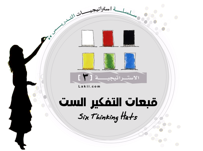 :: المُعلمة وفجر جديد ~ الاستراتيجية [3] : قُبعات التّفكير السّت Six Thinking Hats ::  Rawaee3_6-hats