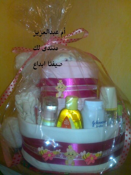 تغليف هدية مولود Diaper Cake Art_C25