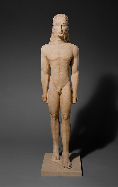 Marble statue of a kouros (youth) DT263