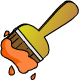 Loja de pinceis magicos Orange_paint_brush