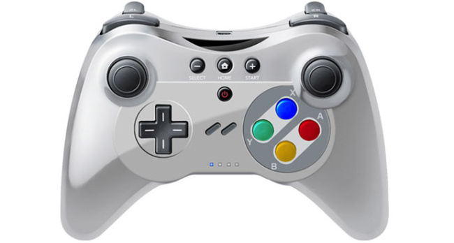 Wii U Pro Controller meets SNES Pad 650x