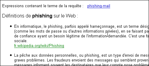 Trouver la définition d'un mot - Google 1649-2