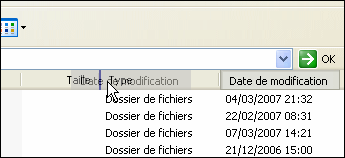 Modifier l'ordre des colonnes - Windows XP 1894-2