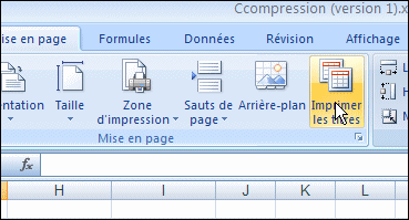 Répéter les titres - Excel 2003 et 2007 1914-2