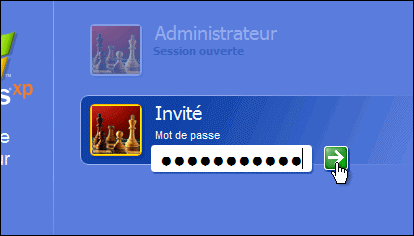 Assigner un mot de passe au compte invit - Windows XP 1946-4