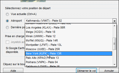 Un simulateur de vol dans Google Earth 2054-3