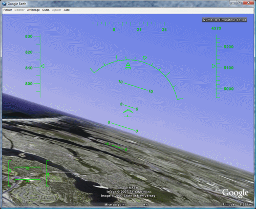 Un simulateur de vol dans Google Earth 2054-6