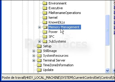 Augmenter le cache du système de fichiers - Windows XP 2396-3