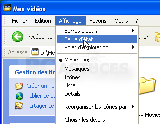 Afficher la taille des dossiers - Windows XP 2431-1