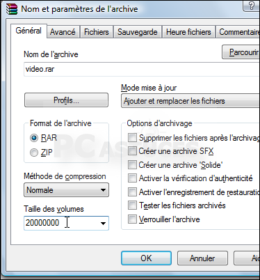 Vous souhaitez envoyer un fichier volumineux par email ou bien sur un espace de stockage en ligne où la taille des fichiers est limitée. Avec WinRAR, vous pouvez facilement couper un fichier en plusieurs morceaux. 2488-2