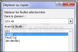 COPIER OU DEPLACER UNE FEUILLE EXCEL 2007 2715-4