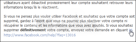 Comment supprimer totalement son compte Facebook. 2818-5