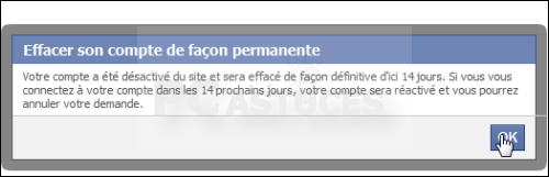 Comment supprimer totalement son compte Facebook. 2818-8