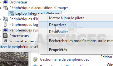 ASTUCE DU JOUR DESATIVER SA WEBCAM 3755-4