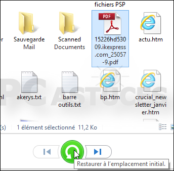 RETROUVER UN FICHIER PERDU AVEC WINDOWS 8 3774-4