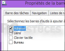 Ajouter une barre d'adresses à la barre des tâches - Windows 8.1 3919-3