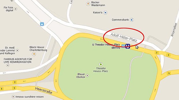 Funny: Google apologises for labelling Berlin intersection with its Nazi-era name, Adolf-Hitler-Platz, on Google Maps Art-adolf-hitler-platz-berlin-620x349