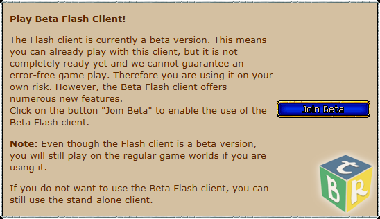 Tudo sobre o Client Flash Tibia. Join_beta