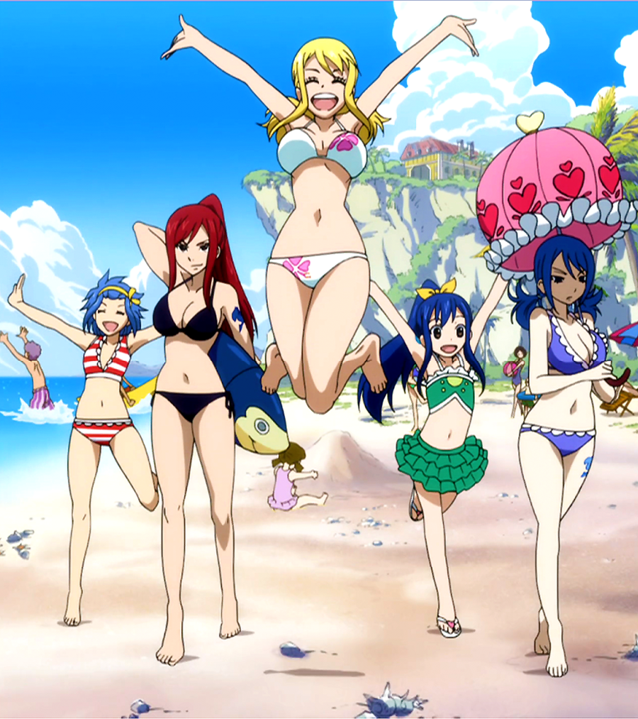 Anime Beach Party - Página 2 Fairy_Tail_Girls_on_the_beach