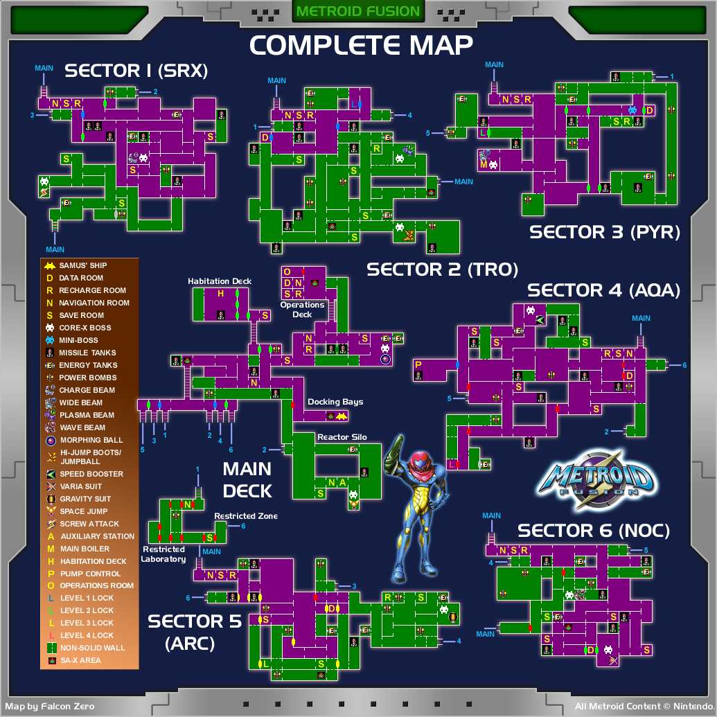 Metroid Fusion Metroidfusion_map