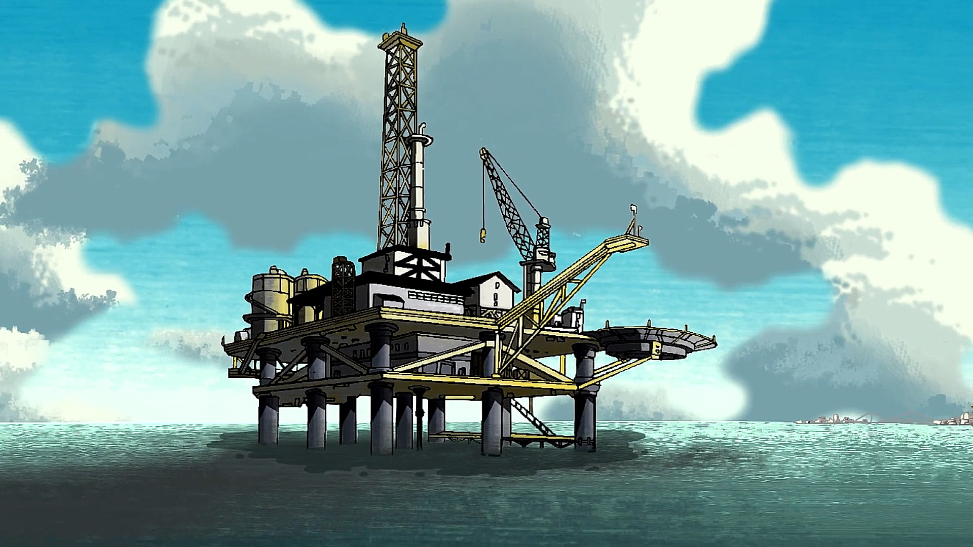 Exterior View & Interior Schematics Oilrig