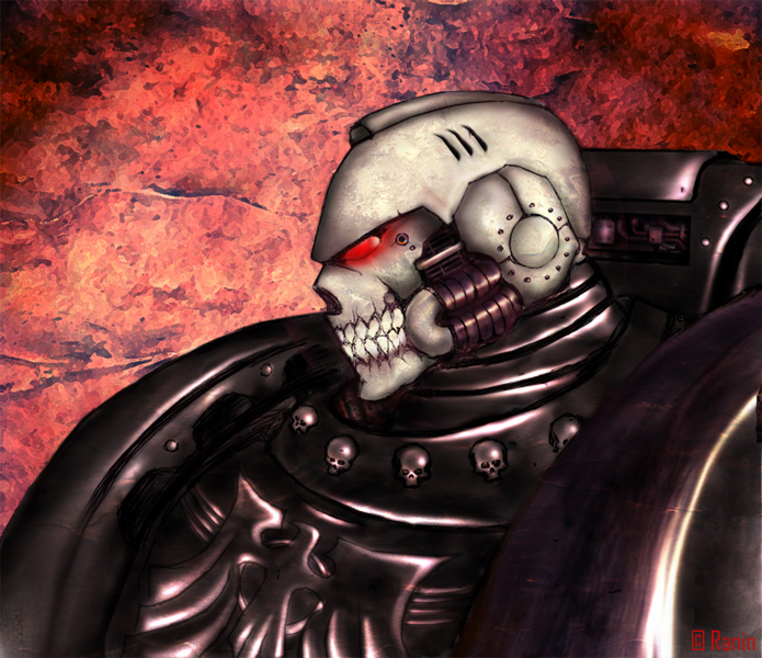 [W40K] Collection d'images : Space Marines Raven_Guard_Chaplain_by_rctdelta20