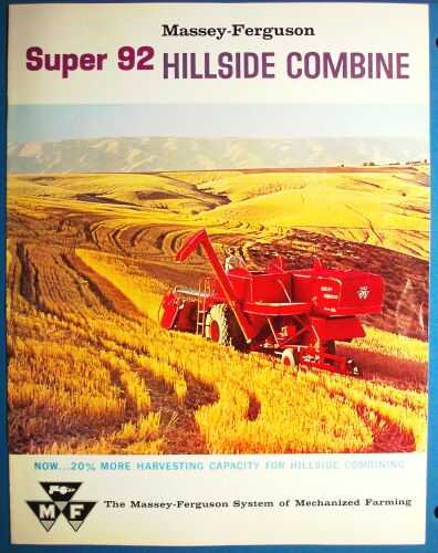 Massey-Ferguson : Moissonneuses Batteuses  410 - 510 - 207 - 507 ... - Page 2 MF_Super_92_Hillside_combine_brochure_-_1961