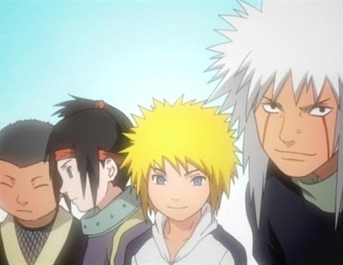 orang yang satu team dengan minato Jiriya-minato-with-team-minato-namikaze-8603439-486-375