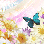 Butterfly and Flowers - butterflies icon