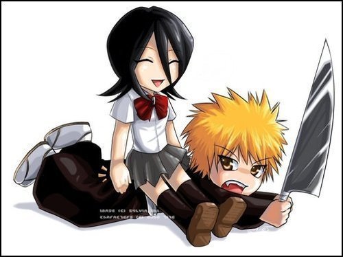 بليش و أصدقاءه الرائعون وهم صغار Ichigo-And-Rukia-bleach-anime-3507134-500-374