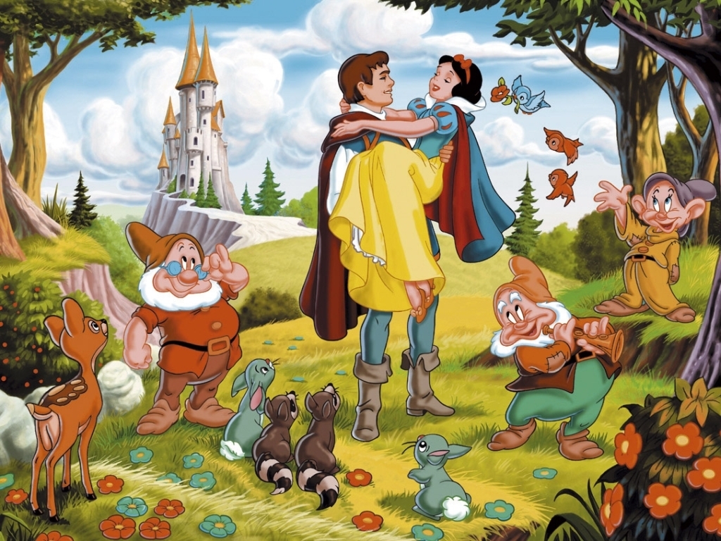 Galerija :) Snow-White-and-the-Seven-Dwarfs-Wallpaper-classic-disney-6496266-1024-768