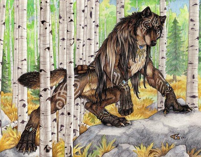 Lunar Wolf Tribe- Approved Pictures and Species Brown-Werewolf-werewolves-7227512-642-504