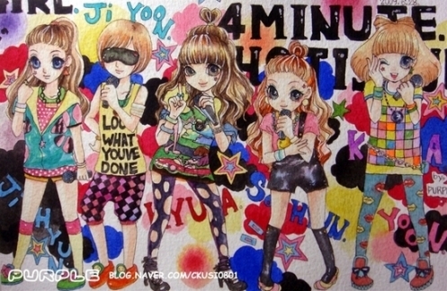 ♥ ●•00•●4minute fan club★ - صفحة 3 4minute-FanArt-4-minute-7383002-497-324