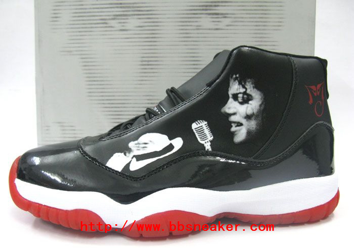 Michael Memorial Jordan Sneakers Michael-Jackson-Memorial-black-and-white-jordan-sneakers-michael-jordan-8019780-700-491