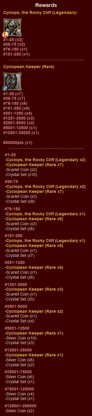 Raid boss 1 / 08 TK_Rewards