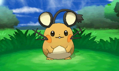 Se revelan las mega-evoluciones de pokémon x e y Dedenne_en_combate