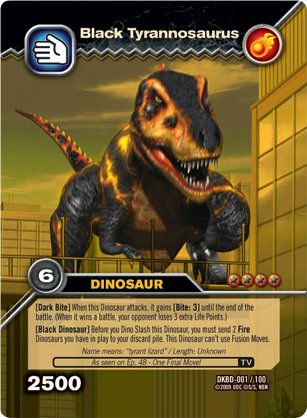 Dinosaur King Black Tyrannosaurus Tyrannosaurus_black_TCG_card