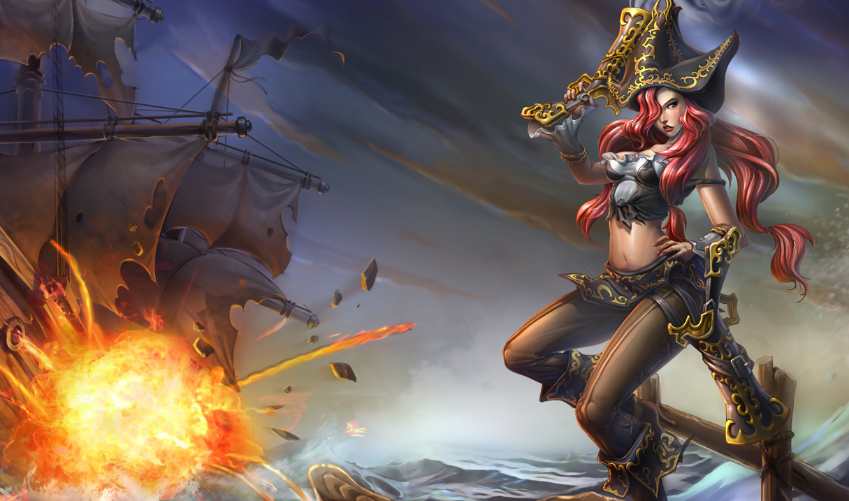 Original vs Chinese artwork Miss_Fortune_OriginalSkin_Ch