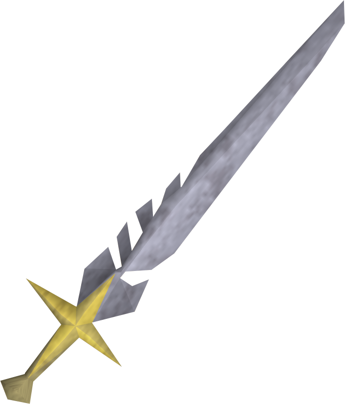 Upgrading to a better weapon. Saradomin_sword_detail