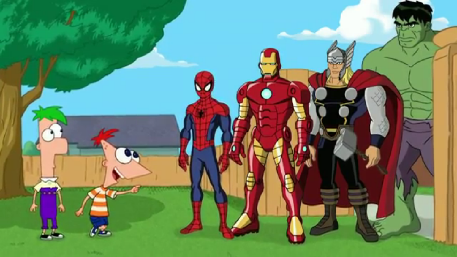 #E32013 | Podrian aparecer mundos de Marvel y Star Wars en Kingdom Hearts III Phineas_y_ferb_conocen_a_Marvel