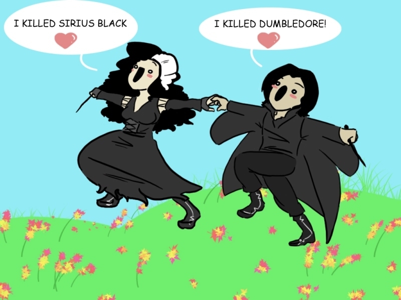 nos idoles en manga Bellatrix-and-Snape-lol-harry-potter-15419069-800-600