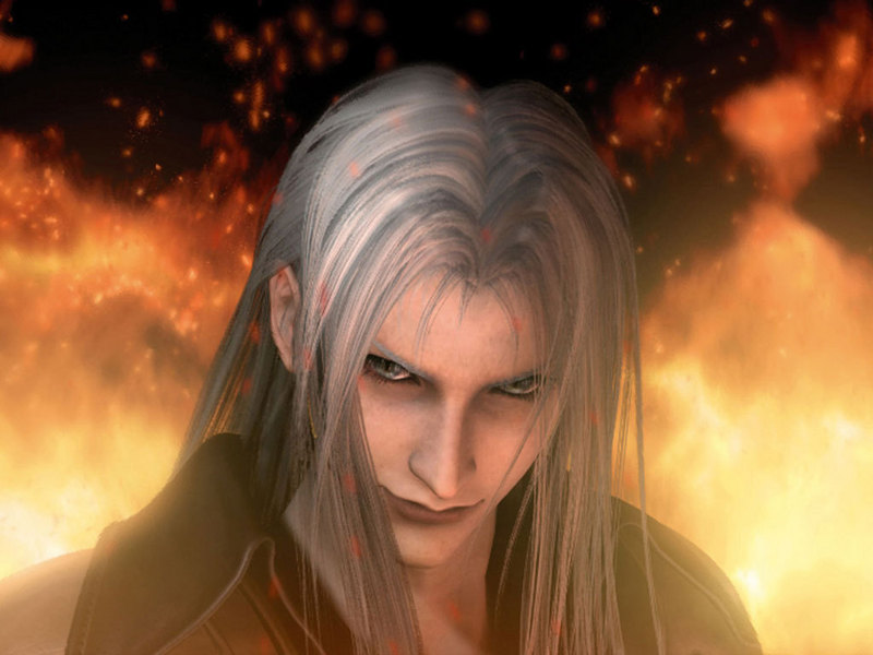 Final Fantasy VII:Advent Clidren Sephiroth-in-Final-Fantasy-VII-Advent-Children-movie-in-the-intro-where-he-is-surrounded-by-flames-sephiroth-18733302-800-600