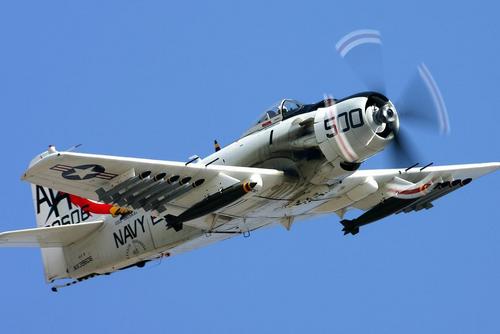  طائرة الهجوم الأرضى الملغاة   Northrop YA-9 A-1-Skyraider-great-planes-22259184-500-334