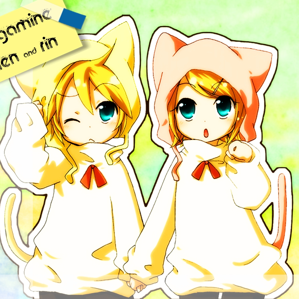 Vocaloid - Galeria dos Irmãos Kagamine (Kagamine Len e Kagamine Rin) Rin-and-Len-cute99-24396051-1024-1024