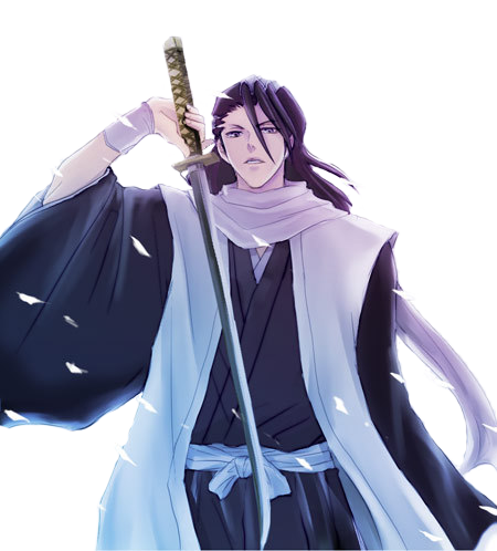 Ryuma Kuchiki " La pétale de rose tranchante. " 千本桜景厳, Byakuya-kuchiki-byakuya-26578968-450-498