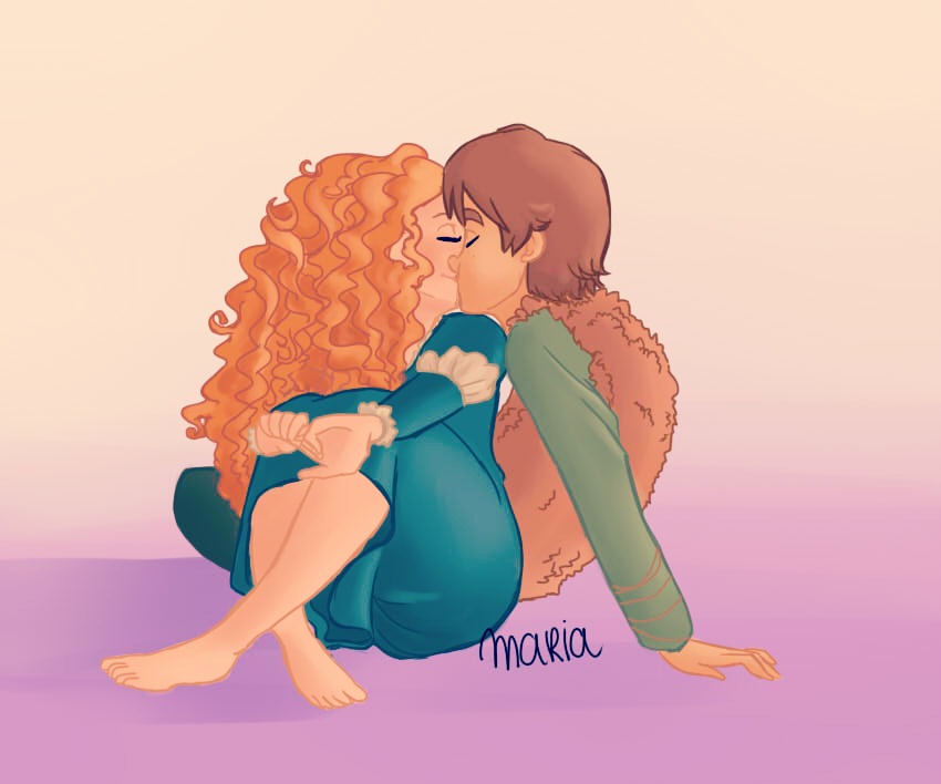 (Fan art) Merida, Rapunzel, Jack et Hiccup - The Big Four - Page 33 Mericcup-disney-crossover-32883393-850-708