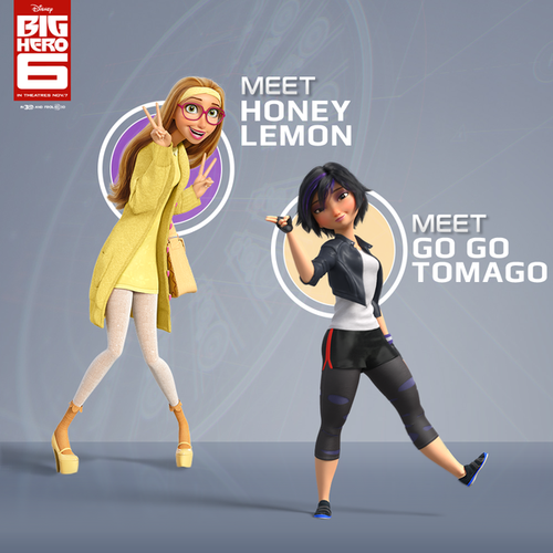 Big Hero 6 / 6 Héroes (2014) - Página 3 Honey-Lemon-and-GoGo-Tomago-big-hero-6-37614366-500-500