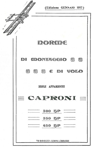 Aeroplani Caproni  Manuali uso e manutenzione Biplano350F2-vi