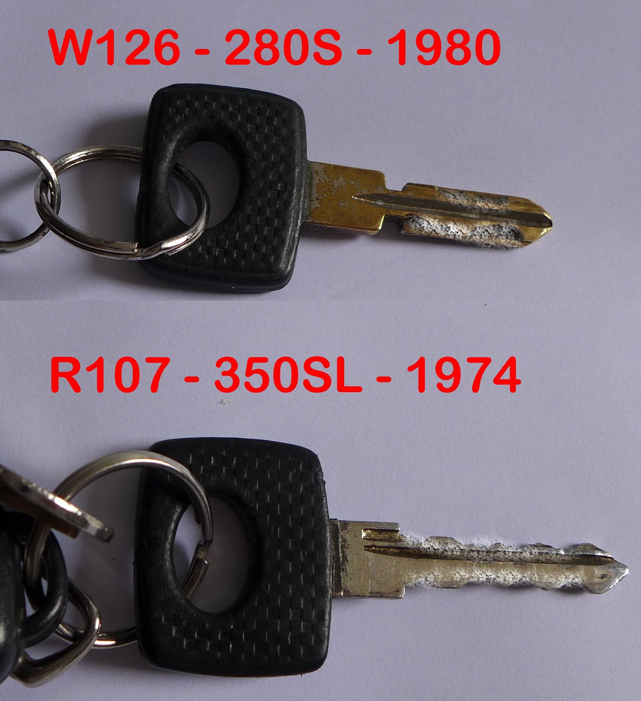 R107 e W126 - chave reserva ChavesMBW126eR107-vi